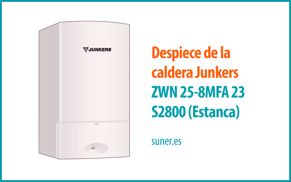Despiece de la caldera Junkers Modelo ZWN 258MFA 23 S2800 (Estanca)